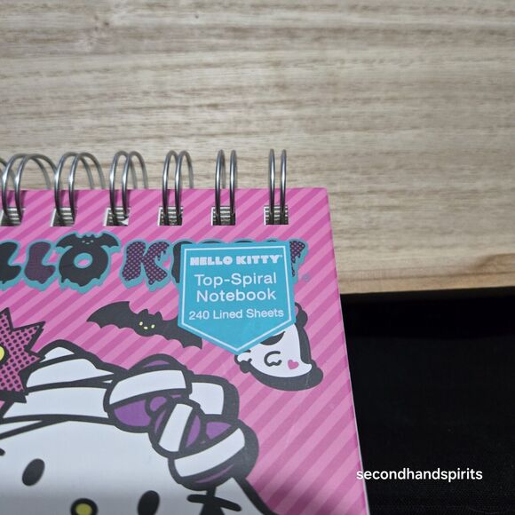 2024 Sanrio Hello Kitty Halloween Top Spiral Notebook Pink Mummy Boo 240 Lined - Picture 3 of 8